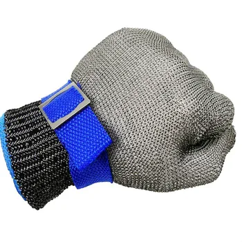 Одноразовые рабочие перчатки, защитные перчатки для нарезки из нержавеющей стали с пуговицами, для садоводства, для защиты от царапин, для кухни, многоразовые Мясницкие перчатки
