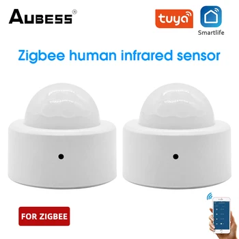 Tuya Zigbee Mini PIR Детектор присутствия человека, детектор безопасности умного дома, Smart Life Работает со Smartlife и Gateway