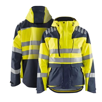 Зимняя толстая светоотражающая велосипедная флисовая куртка в полоску, лоскутная рабочая одежда с капюшоном, пальто, рабочая одежда