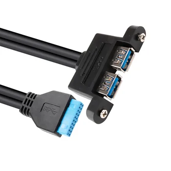 2 Порта USB 3.0 На задней панели для материнской платы, 20-контактный разъем для подключения кабеля-адаптера с разъемом PCI, кронштейн для пластины 50 см