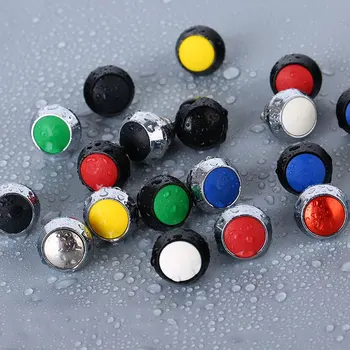 металлический кнопочный переключатель 12 мм, кнопка питания ПК, автомобильная кнопка, куполообразный Мгновенный переключатель с 1 БЕЗ кнопки, водонепроницаемый переключатель сброса кнопки