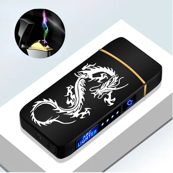 Выбирайте из нескольких моделей, плазменная двухдуговая USB-аккумуляторная зажигалка, сенсорная зажигалка dragon в подарок