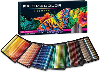 Оригинальные цветные карандаши Prismacolor Premier 24 36 72 132 150 цветов, художественные принадлежности для рисования, эскизы, раскраски для взрослых, жестяная коробка