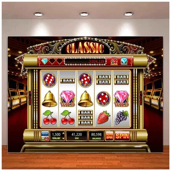 Фон для фотосъемки игровых автоматов, фон для азартных игр в казино, фон для игрового зала для украшения вечеринки по случаю Дня рождения