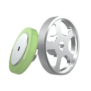 Колесо счетчика энкодера, колесо из полиуретановой резины, металлическое колесо с износостойким резиновым покрытием по периметру синхронного колеса