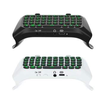 Зеленая клавиатура с подсветкой для игрового контроллера PS 5 Беспроводная Мини-клавиатура Chatpad