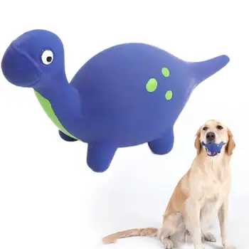 Пищащие игрушки для собак-динозавров из прочного натурального латекса, пищащие игрушки для собак, жевательная пищащая игрушка для щенков, маленьких и средних домашних собак
