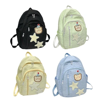 Рюкзак большой емкости GD5F с медведем для студентов, повседневная школьная сумка для книг