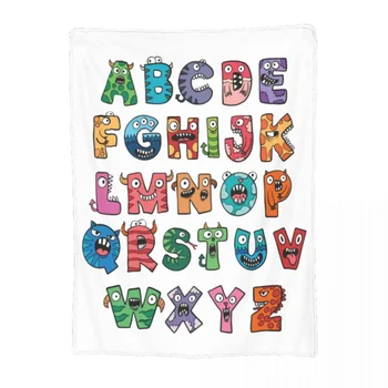 Одеяла для игры с буквами Alphabet Lore Cats, Флисовое Летнее Удобное Супер Мягкое одеяло для кровати, Офисное Плюшевое Тонкое одеяло